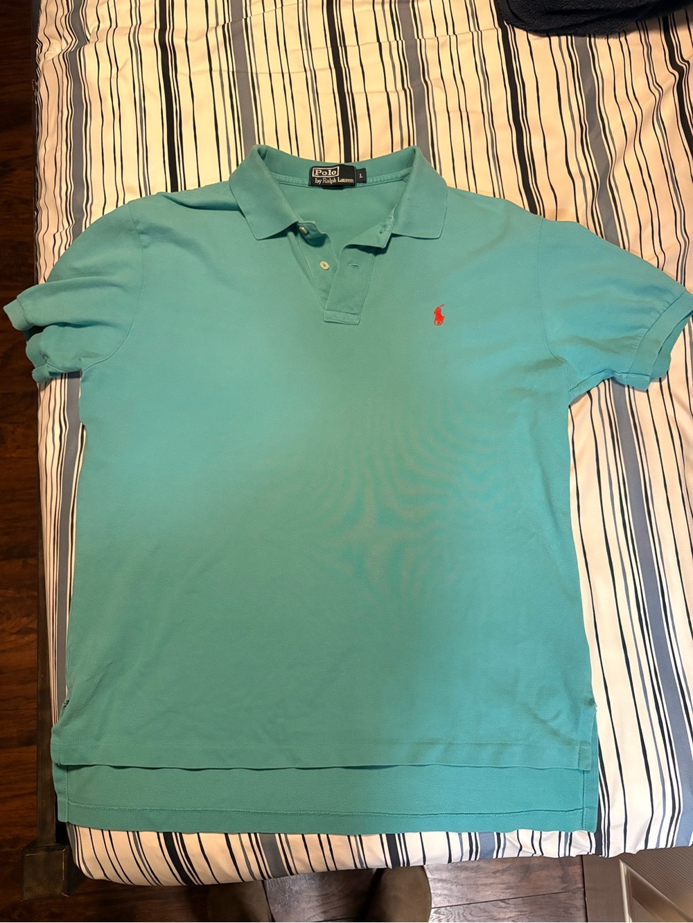Polo by Ralph Lauren Men's Teal Polo with Red Pony